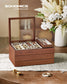 3-Layer Wooden Jewelry Storage Coffee Brown FredCo