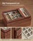 3-Layer Wooden Jewelry Storage Coffee Brown FredCo