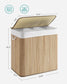 3-Section Laundry Hamper with Lid FredCo