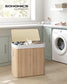 3-Section Laundry Hamper with Lid FredCo