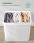 3-Section Laundry Hamper with Lid and Handles 150L FredCo