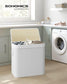 3-Section Laundry Hamper with Lid and Handles 150L FredCo