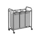 3-Section Laundry Sorter Gray FredCo