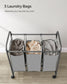 3-Section Laundry Sorter Gray FredCo