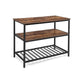 3 Shelves Kitchen Island FredCo