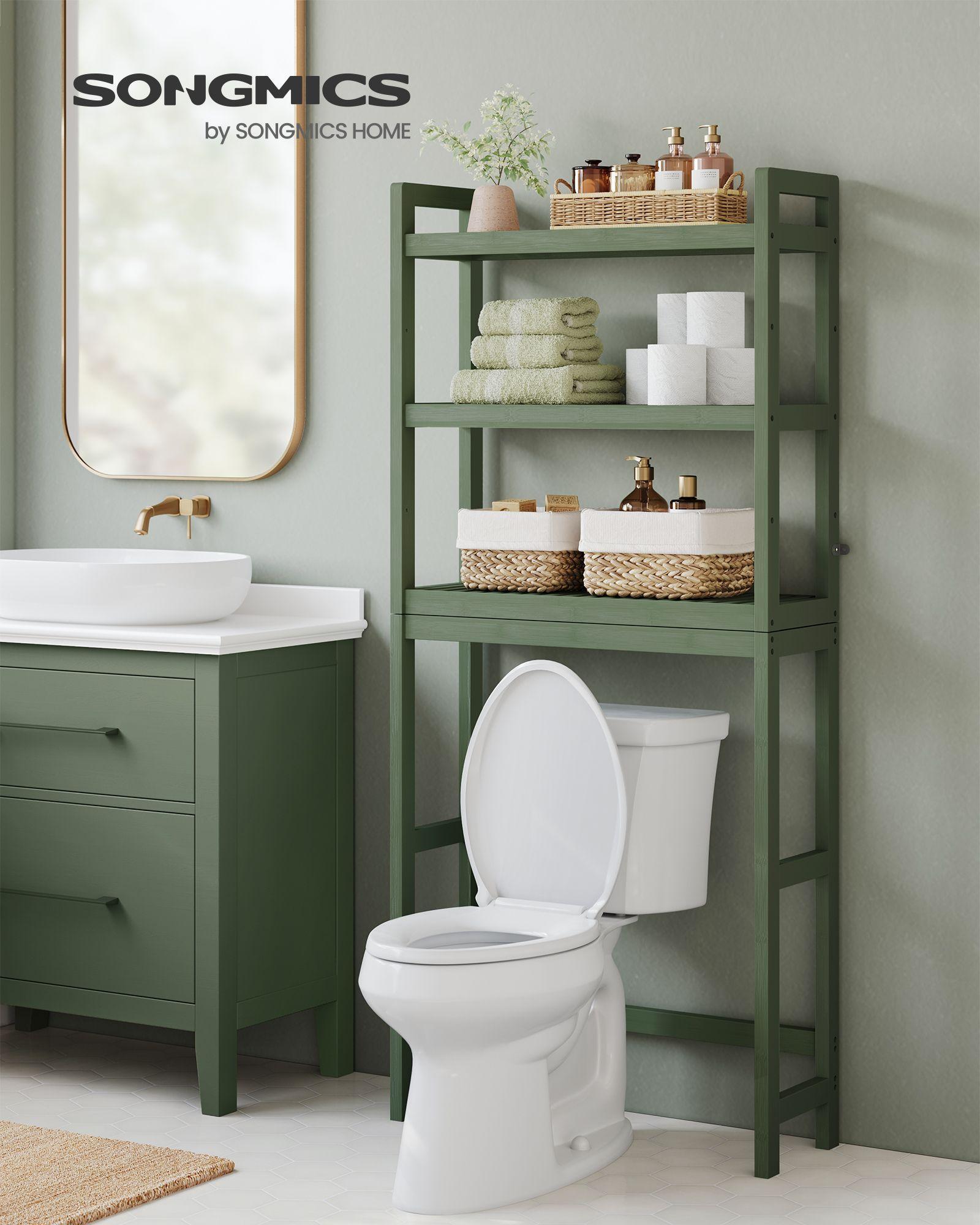 3-Tier Bamboo Bathroom Organizer Green FredCo
