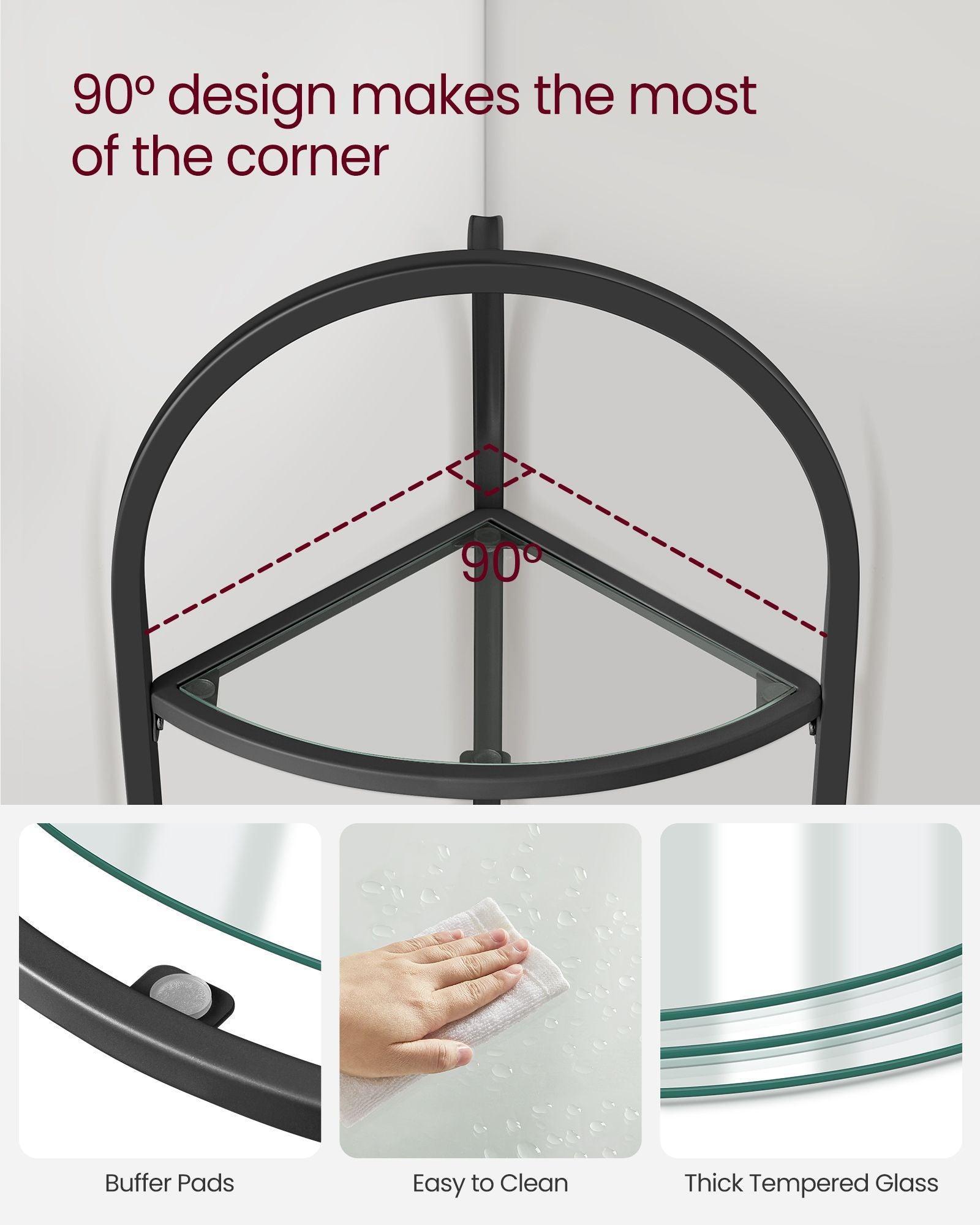 3-Tier Corner Shelf Stand FredCo