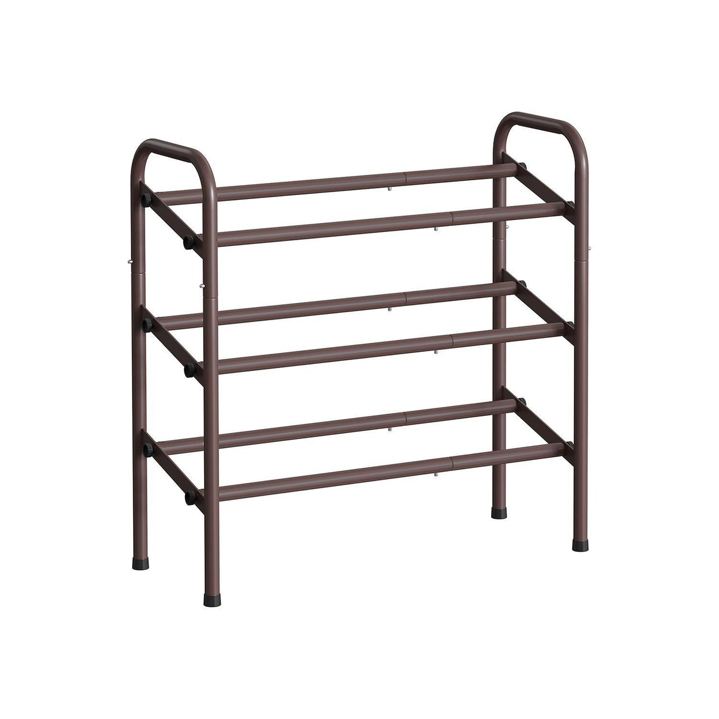 3-Tier Metal Shoe Rack Bronze FredCo