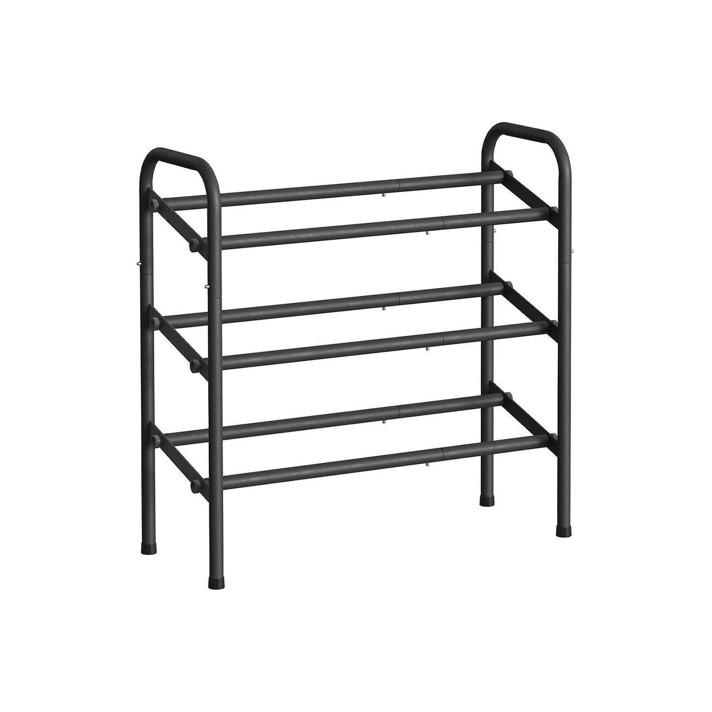 3-Tier Metal Shoe Rack Ink Black FredCo