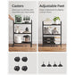 3-Tier Metal Storage Rack with Wheels FredCo