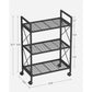 3-Tier Metal Storage Rack with Wheels FredCo