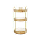 3-Tier Rotating Makeup Organizer Champagne Gold FredCo