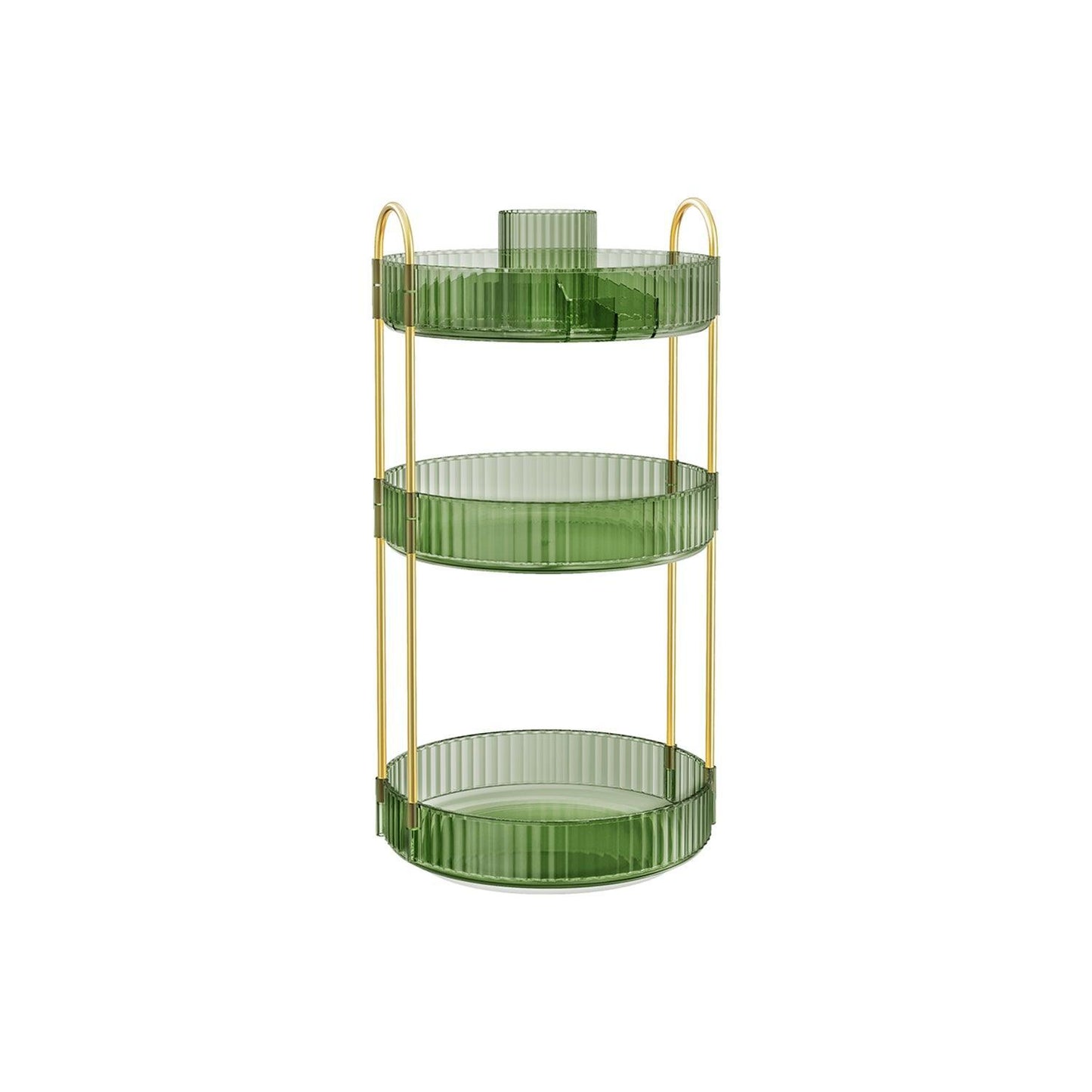 3-Tier Rotating Makeup Organizer Pale Green FredCo