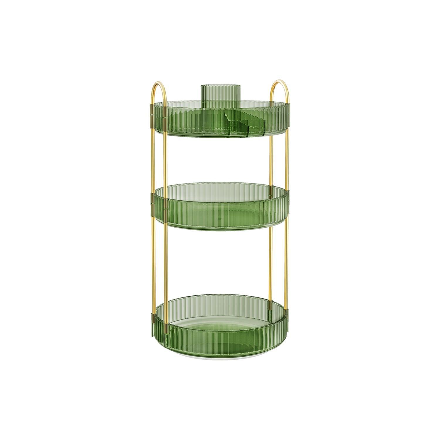 3-Tier Rotating Makeup Organizer Pale Green FredCo