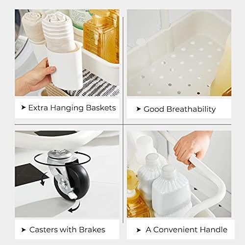 3-Tier Storage Trolley White FredCo