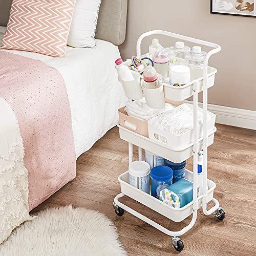 3-Tier Storage Trolley White FredCo