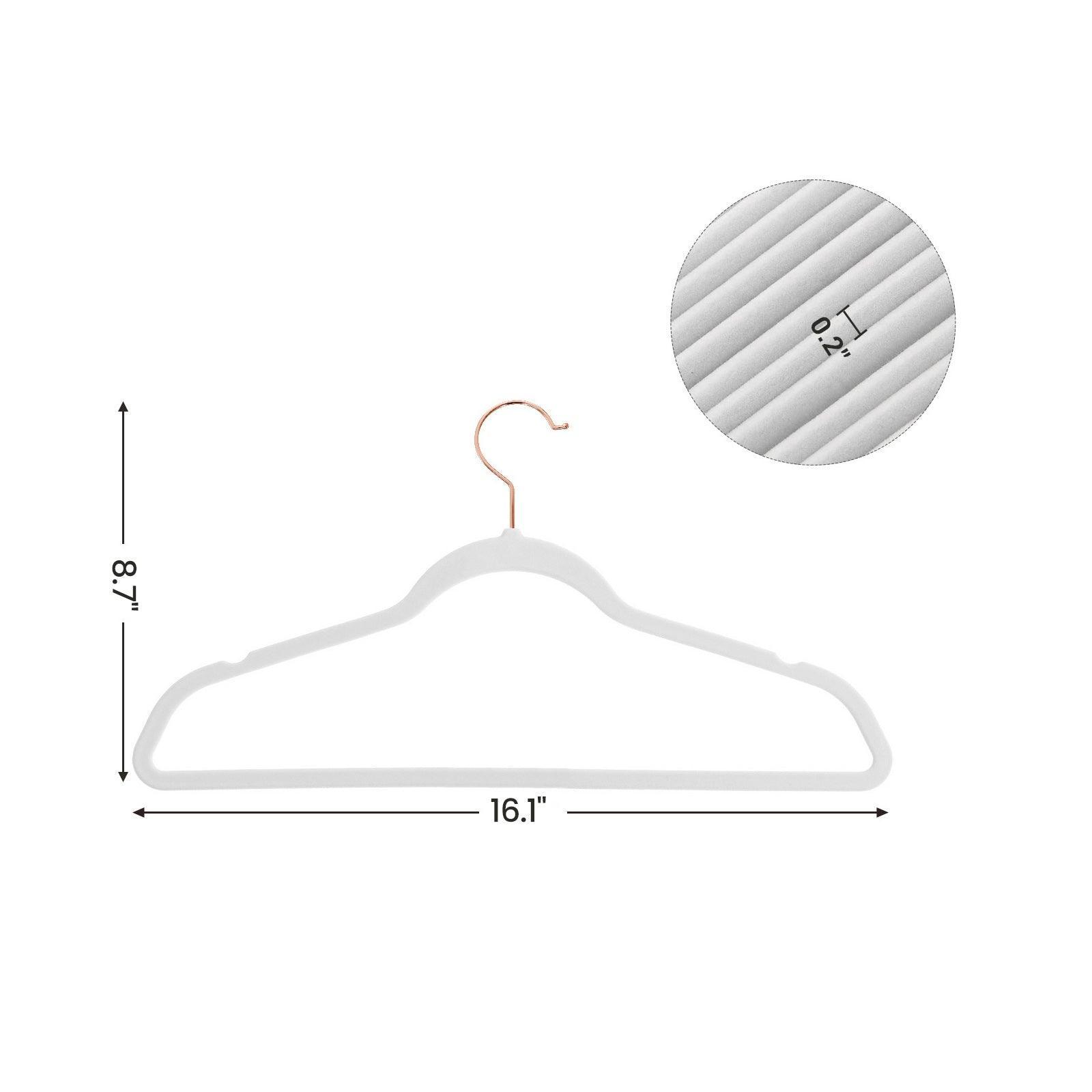 30 Pack Non-Slip Velvet Hangers with Swivel Hooks FredCo
