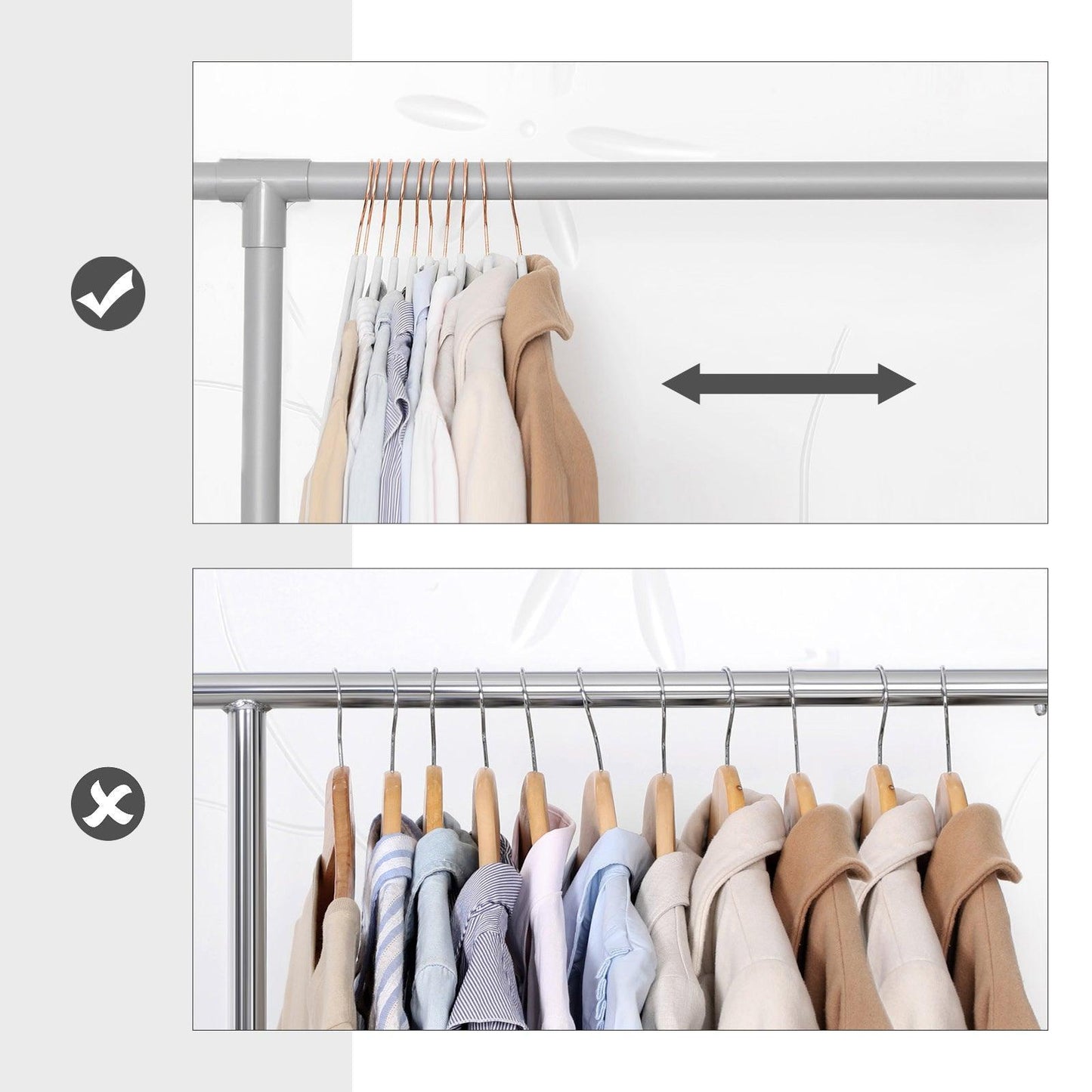 30 Pack Non-Slip Velvet Hangers with Swivel Hooks FredCo