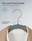 30-Pack Velvet Clothes Hangers Gray FredCo