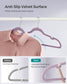 30-Pack Velvet Clothes Hangers Light Purple FredCo