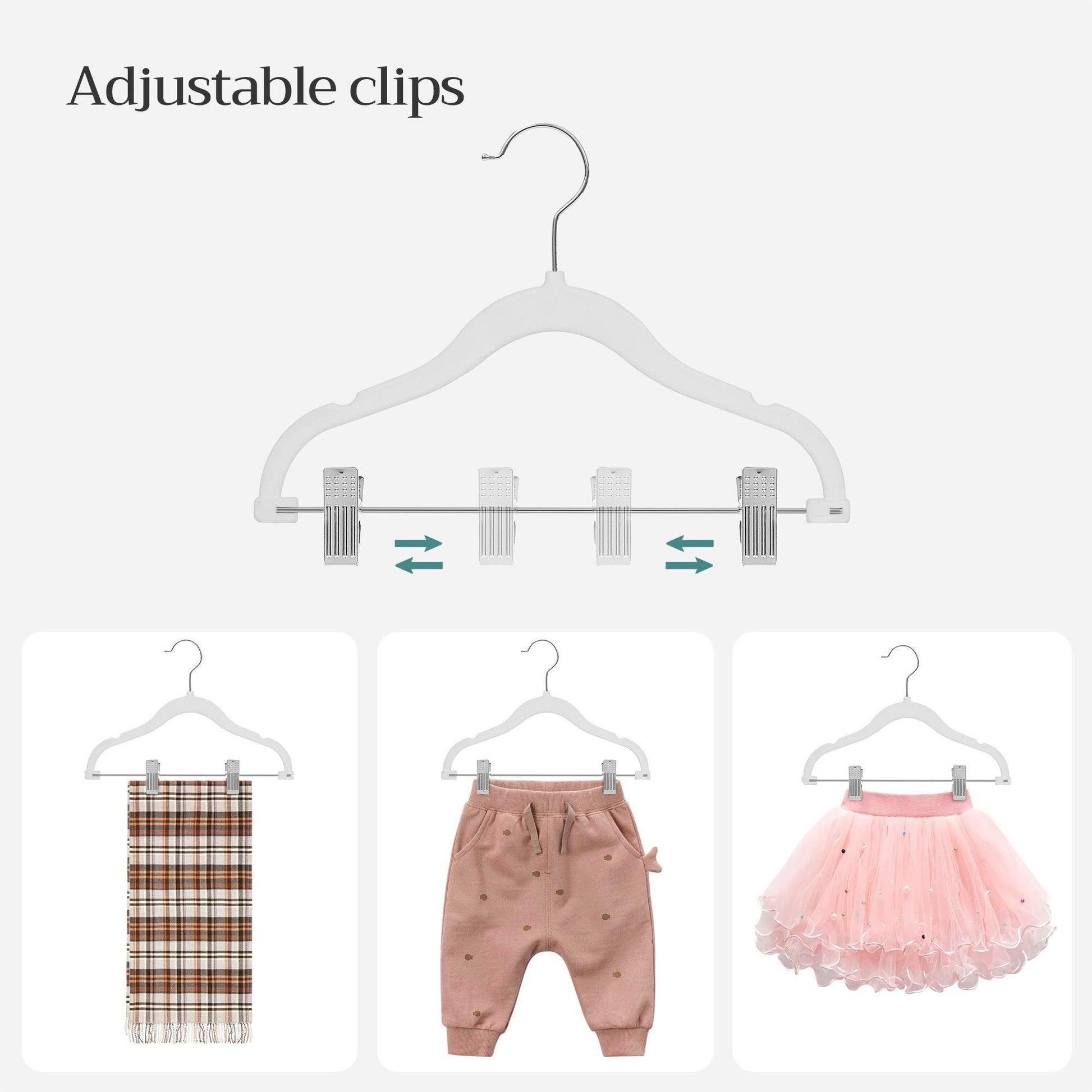 30 Packs Baby Hangers with Clips FredCo