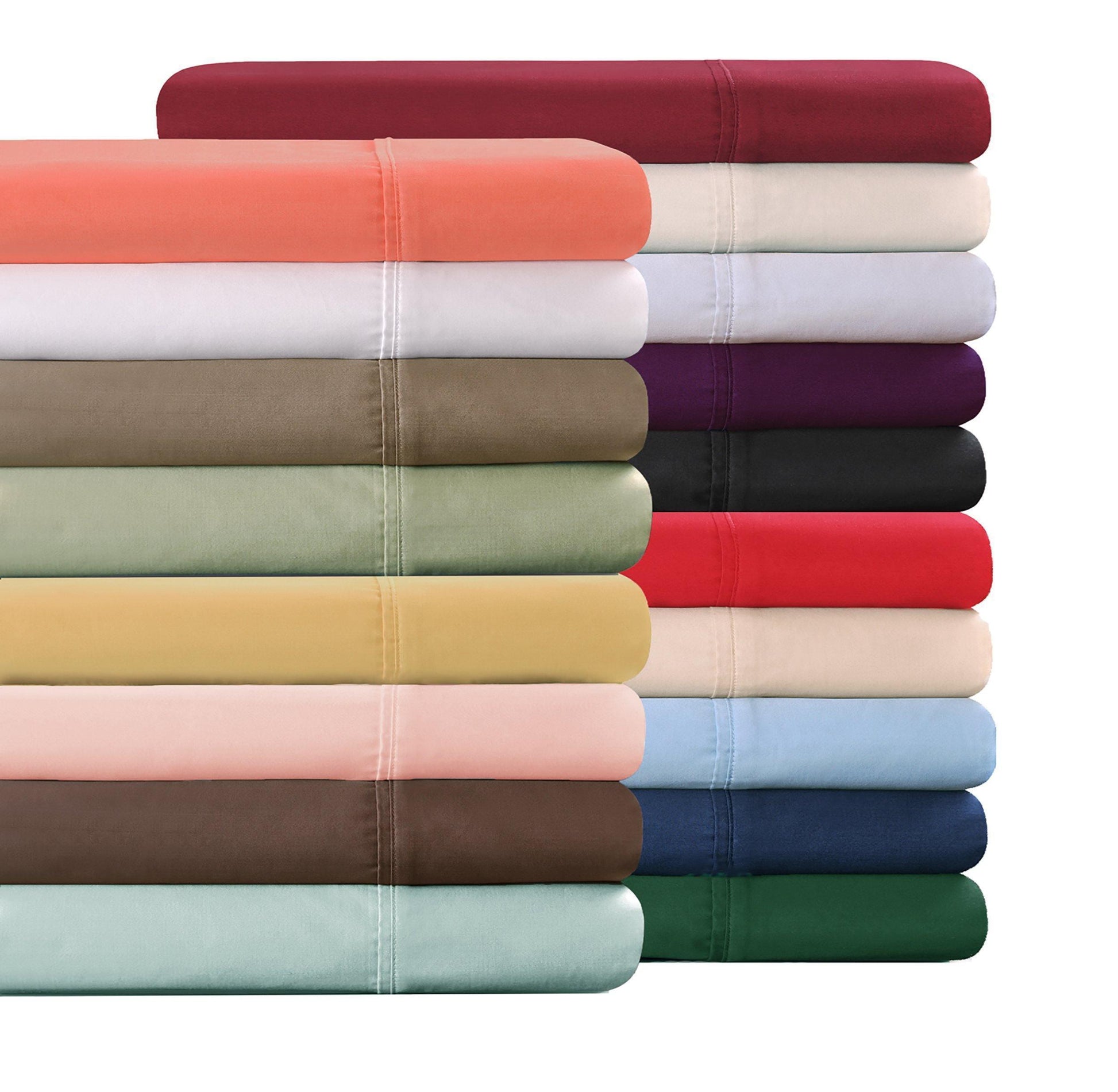 300-Thread Count 100% Egyptian Cotton Lightweight Solid Pillowcase Set FredCo