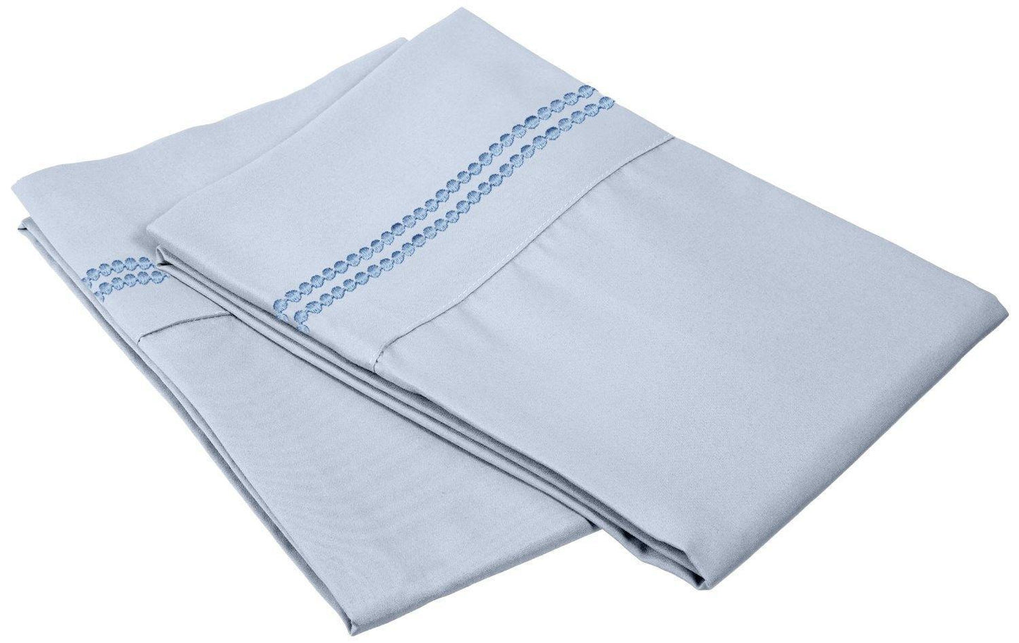 3000 Series Wrinkle Resistant 2 Line Embroidered Pillowcase Set FredCo