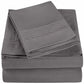 3000 Series Wrinkle Resistant Cloud Embroidered Sheet Set with White FredCo