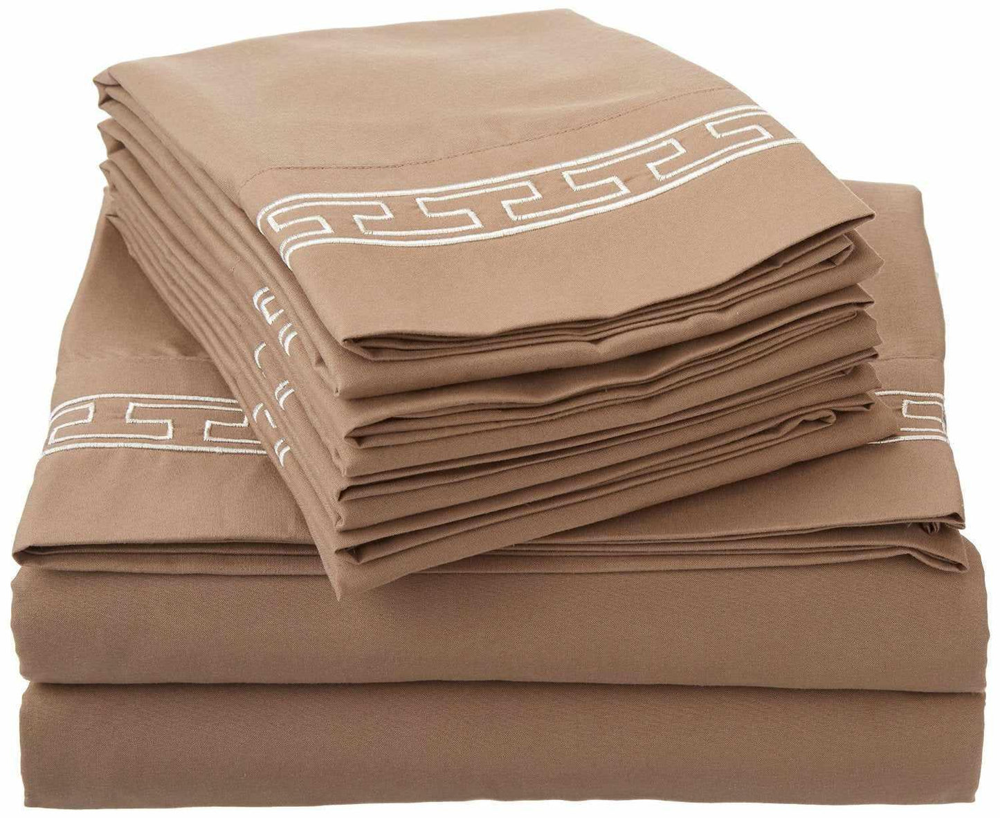 3000 Series Wrinkle Resistant Elegant Embroidered 6 Piece Sheet Set FredCo