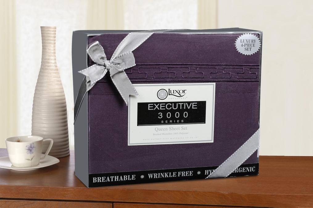 3000 Series Wrinkle Resistant Elegant Embroidered Sheet Set FredCo