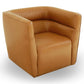 Callan Swivel Chair - Vegan Tan Leather FredCo
