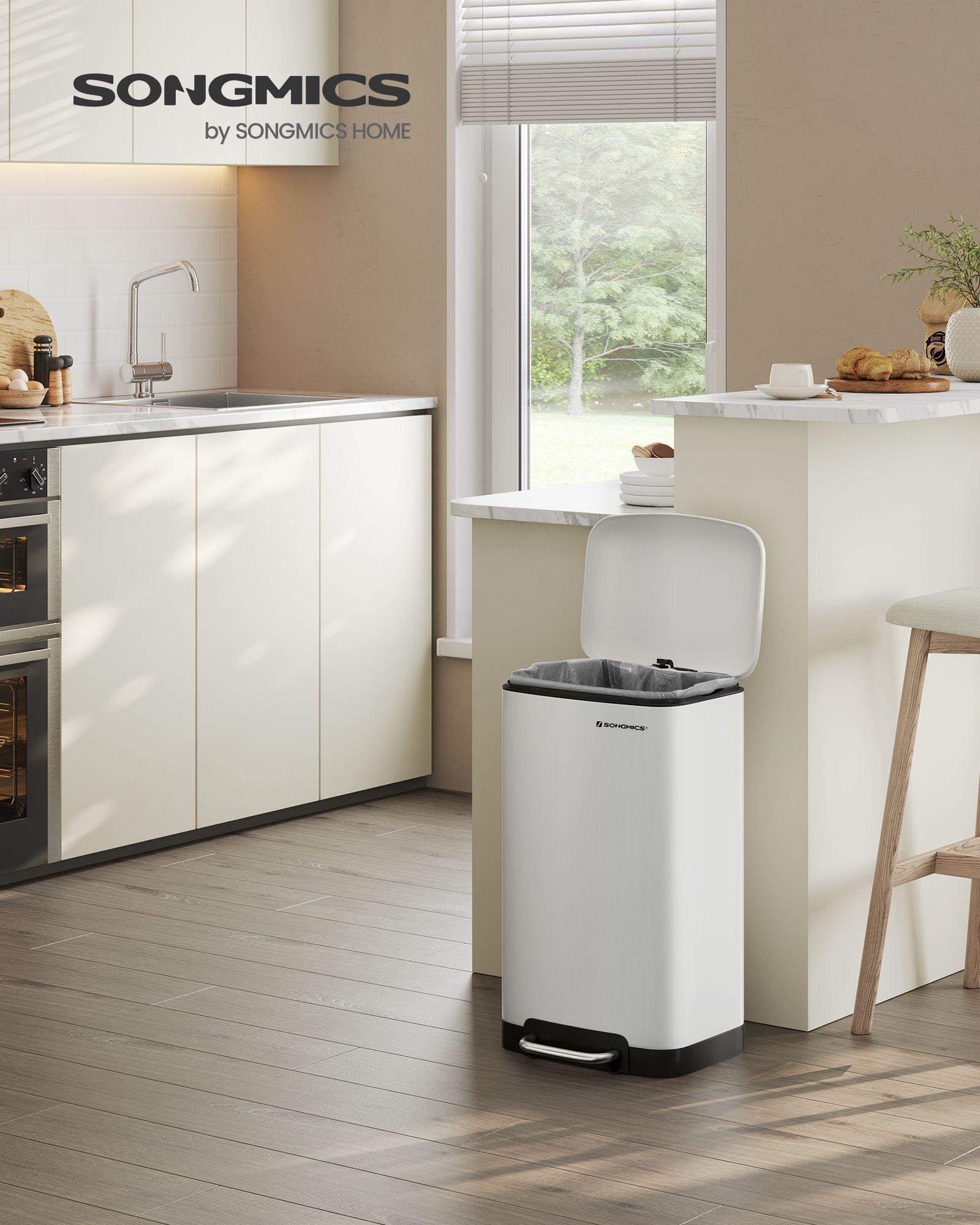 30L Trash Bin White FredCo