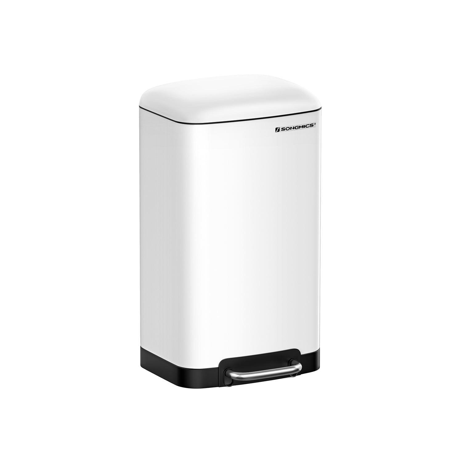 30L Trash Bin White FredCo