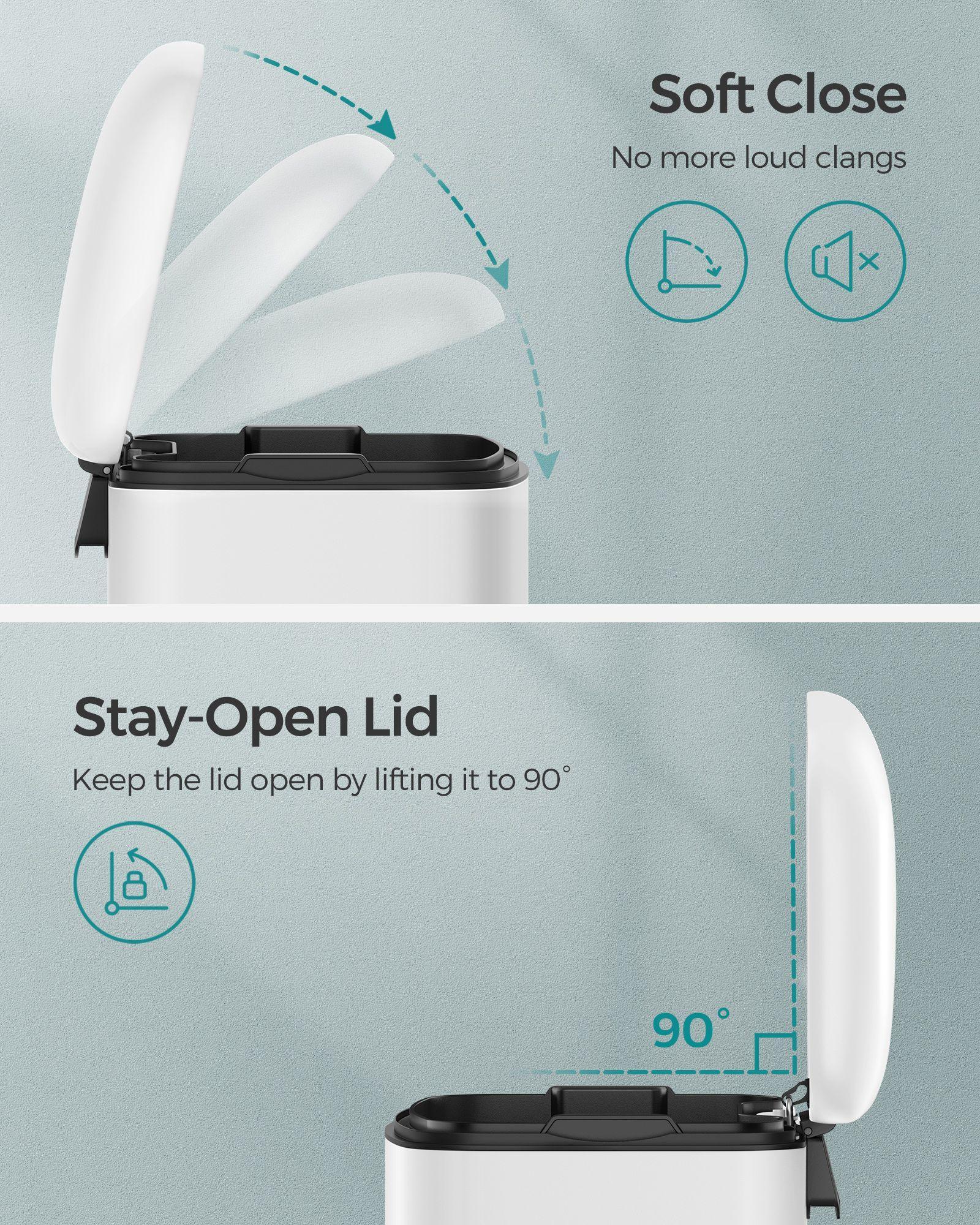 30L Trash Bin White FredCo