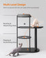 31"L x 17"W x 44"H Modern Cat Tree Classic Black FredCo