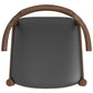 Leon Mid-Century Modern Leather Dining Chair Set of 2 with Solid Wood Frame in Black FredCo