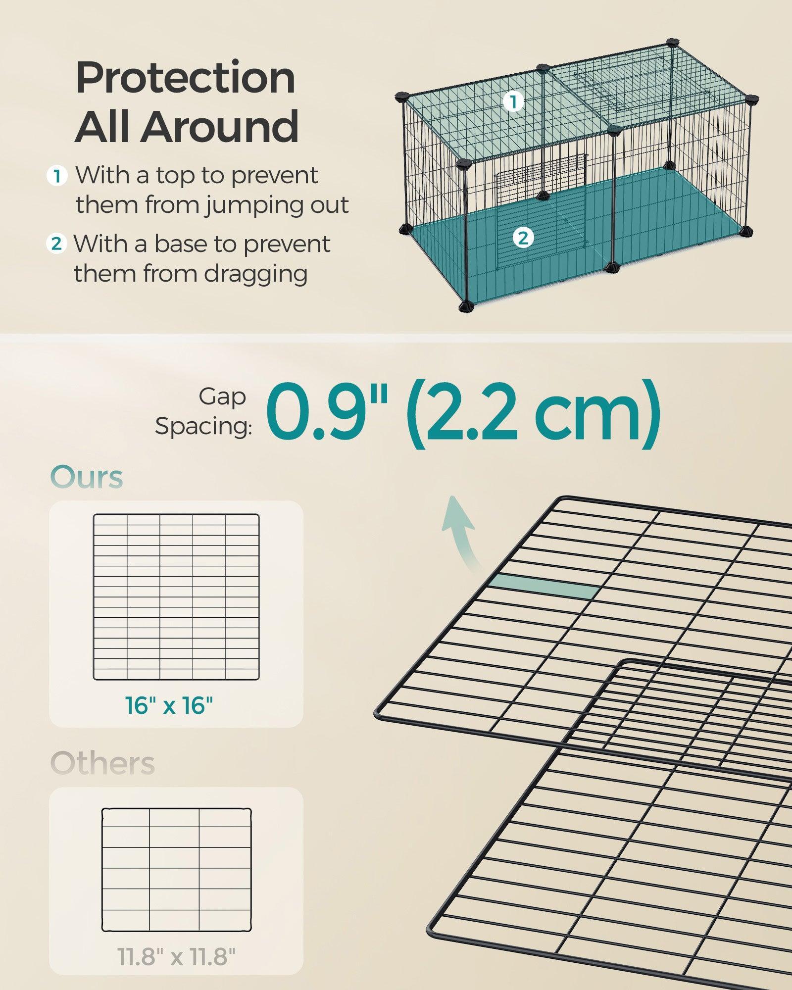 32.5''L x 16''W x 16''H Small Animal Playpen with Top and Base FredCo