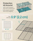 32.5''L x 16''W x 16''H Small Animal Playpen with Top and Base FredCo