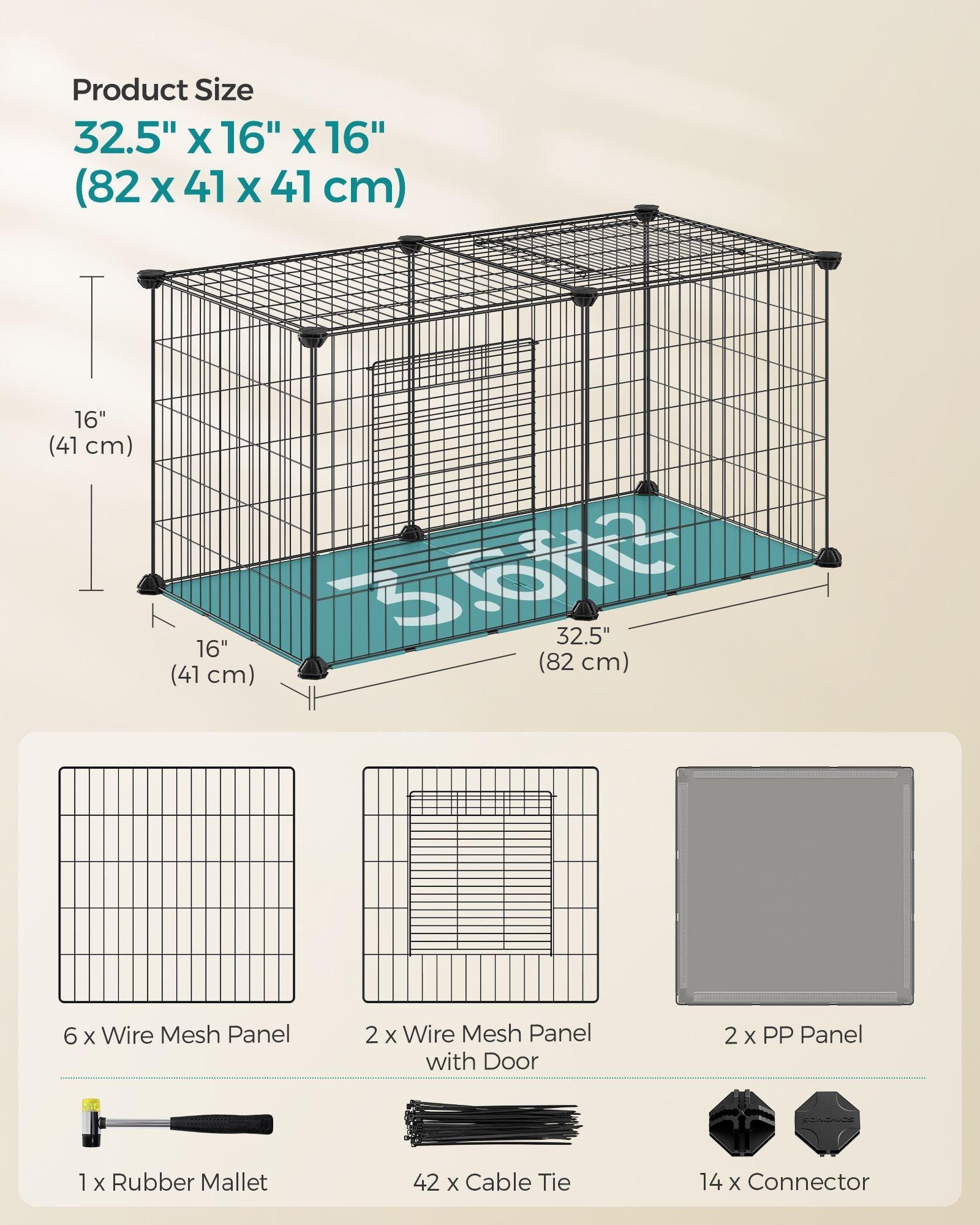 32.5''L x 16''W x 16''H Small Animal Playpen with Top and Base FredCo