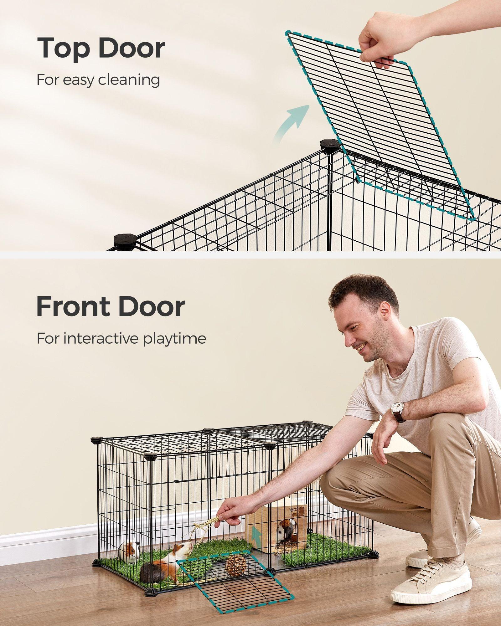32.5''L x 16''W x 16''H Small Animal Playpen with Top and Base FredCo