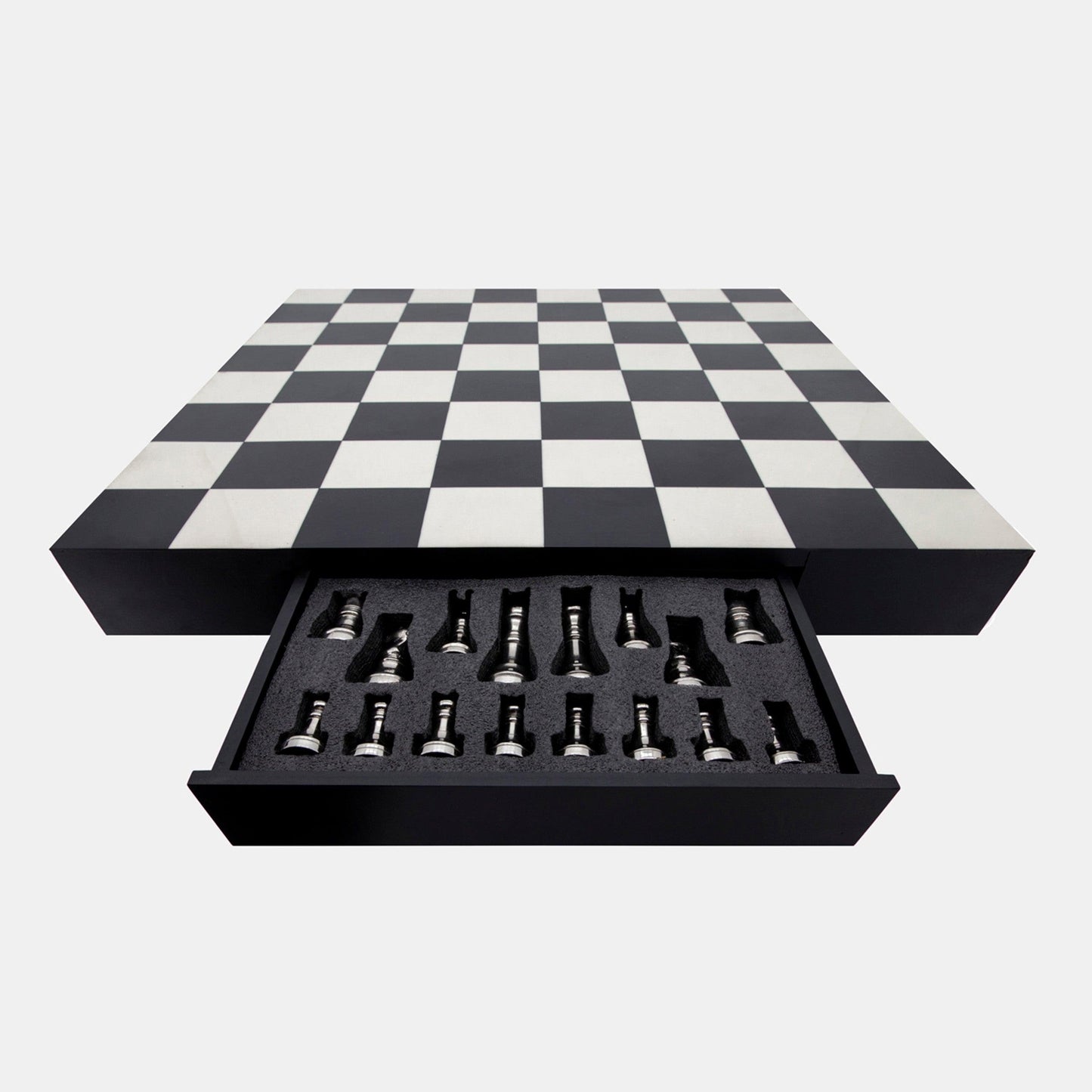 32 x 32 Black/White Chess Board Game Table 15683 Sagebrook Home FredCo
