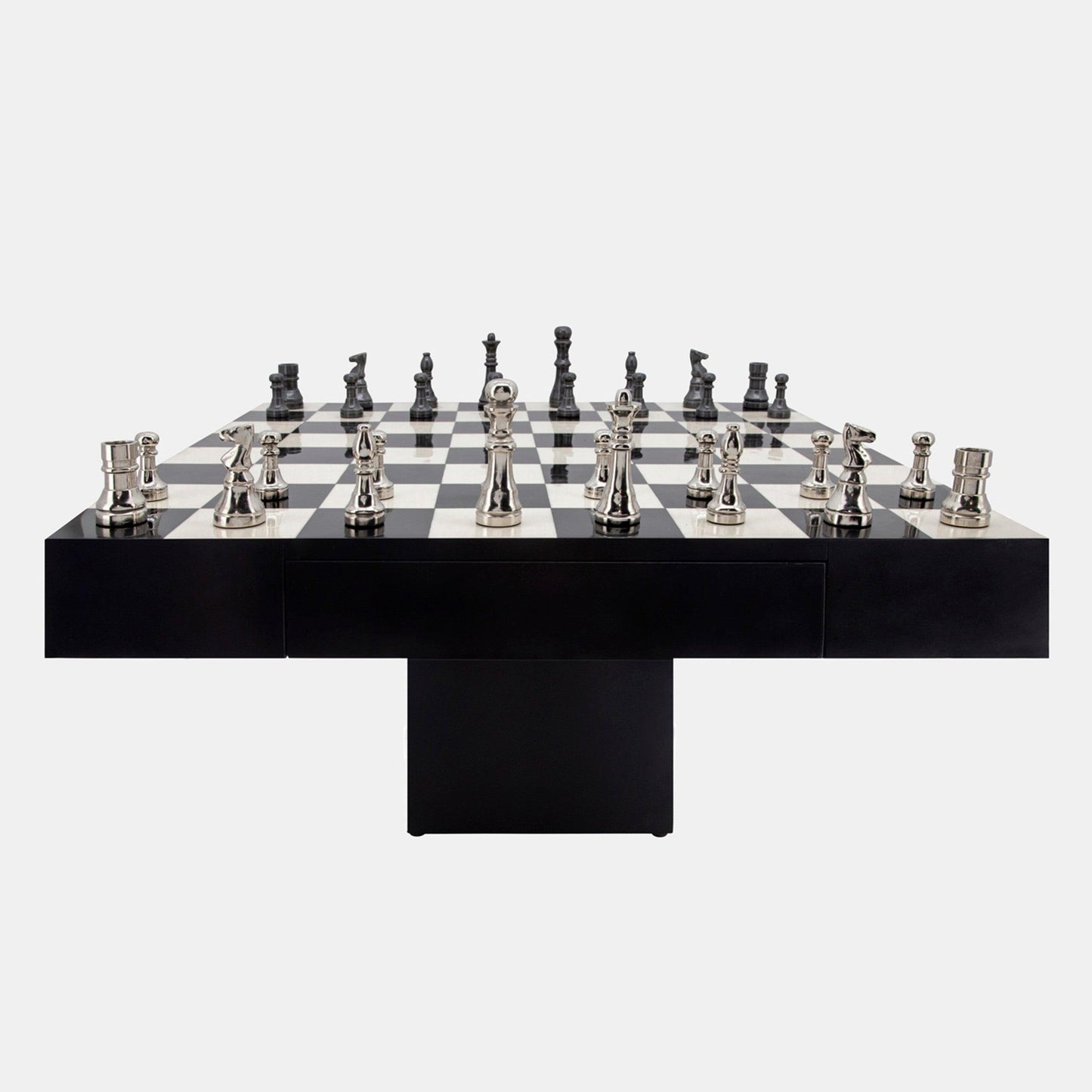 32 x 32 Black/White Chess Board Game Table 15683 Sagebrook Home FredCo