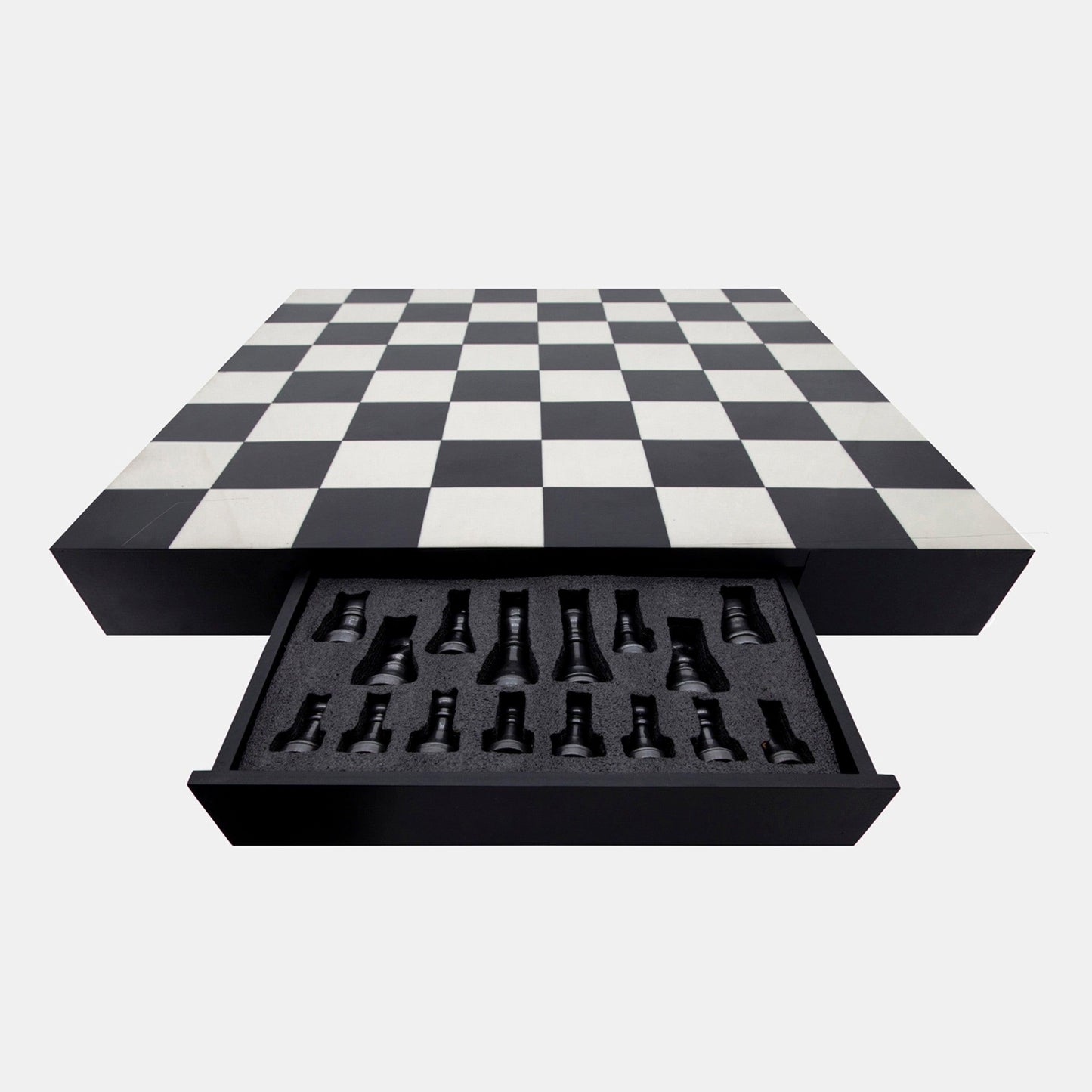 32 x 32 Black/White Chess Board Game Table 15683 Sagebrook Home FredCo