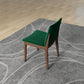 Laura Mid-Century Modern Solid Wood Dining Chair Set of 2 Green Velvet 20 x 20 x 32 inches FredCo