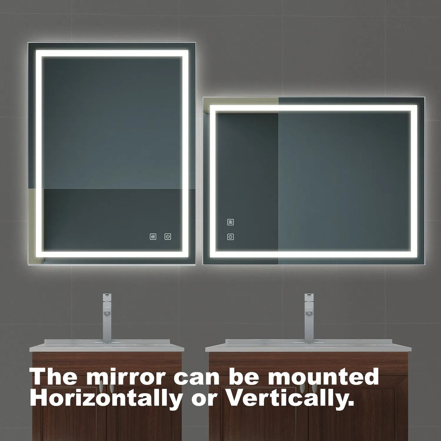 32x24inch Bathroom Led Classy Vanity Mirror with focused backplane FredCo