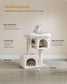 33.1" Tall Cat Tree with Scratching Posts Cream White FredCo