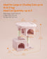 33.1" Tall Cat Tree with Scratching Posts Jelly Pink FredCo
