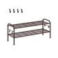 33.5" Wide 2-Tier Metal Shoe Rack Chestnut Brown FredCo