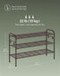 33.5" Wide 3-Tier Metal Shoe Rack Chestnut Brown FredCo