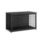 33.7" Wide Heavy-Duty Dog Crate Furniture Ink Black FredCo